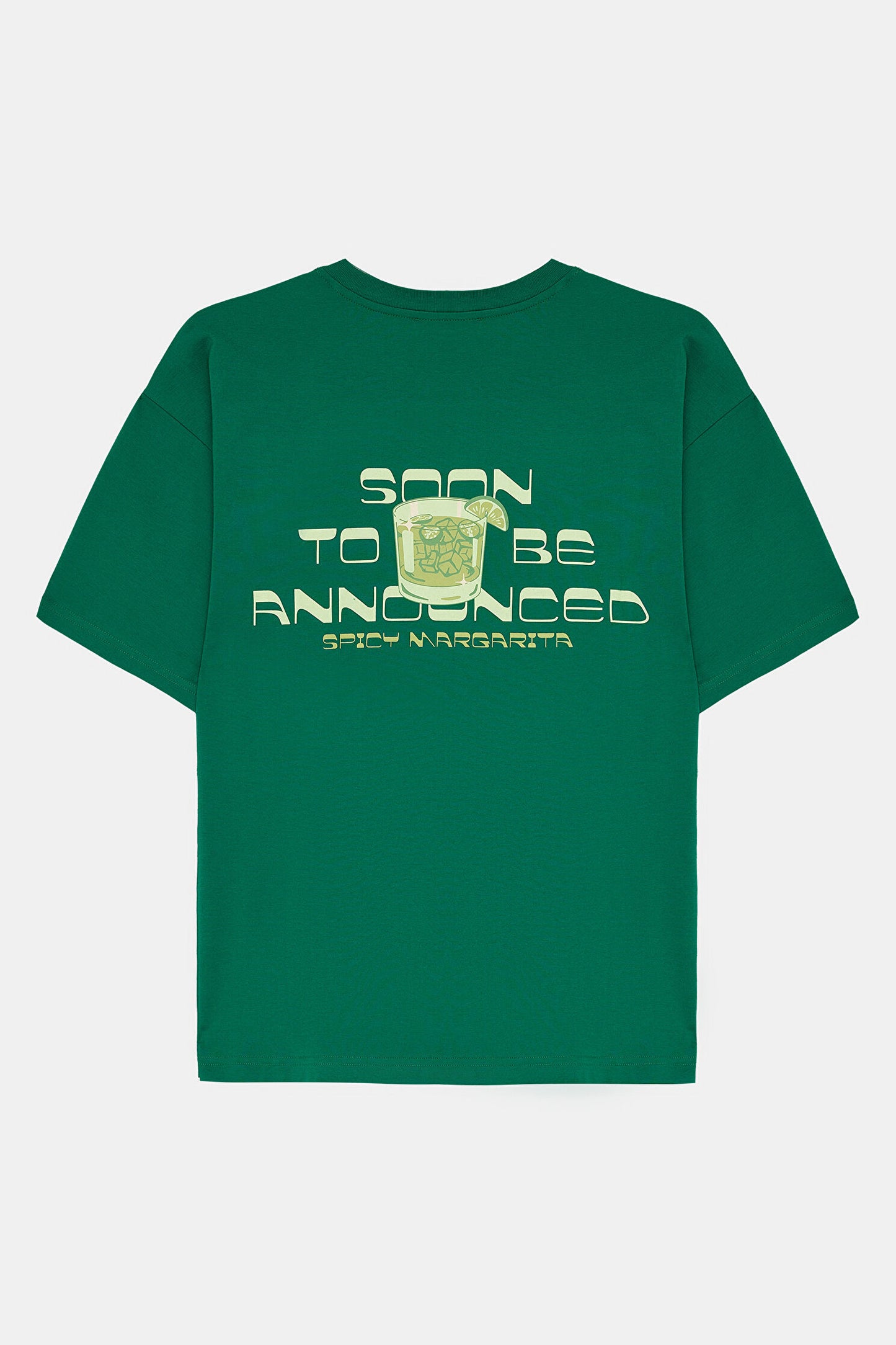 Soon To Be Announced Relax Mold Green Crew Neck Printed T-shirt