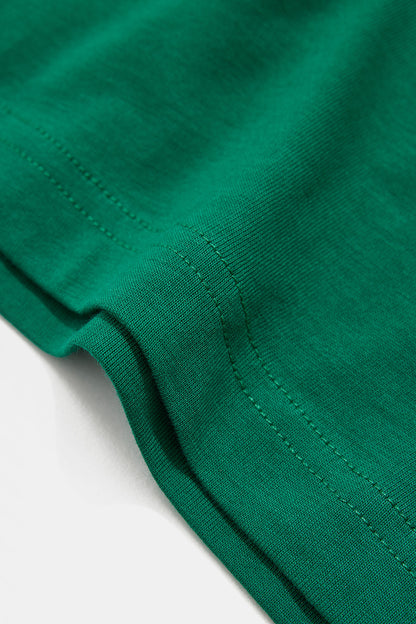 Soon To Be Announced Relax Mold Green Crew Neck Printed T-shirt