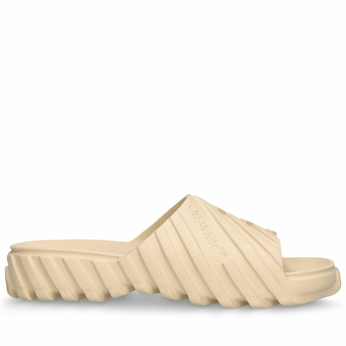 Off White Exploration Angora Rubber Slide Sandals
