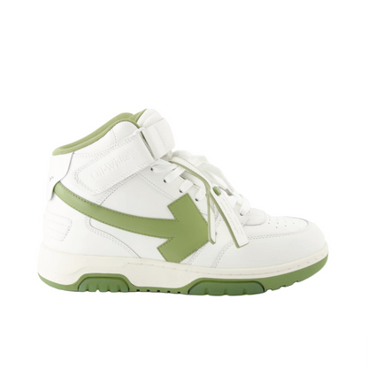 Off White Out Of Office Mid Top Sneakers White Sage