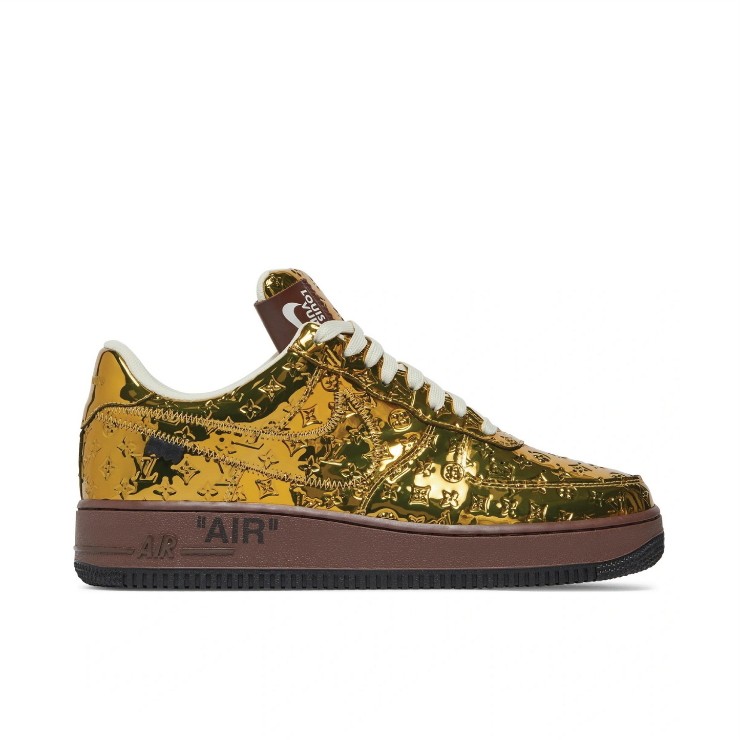 Nike Air Force 1 Low Louis Vuitton By Virgil Abloh Metallic Gold