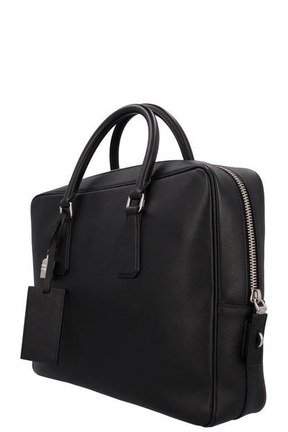 Prada Saffiano Briefcase Leather Black