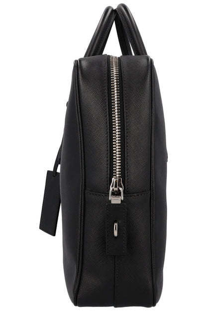 Prada Saffiano Briefcase Leather Black