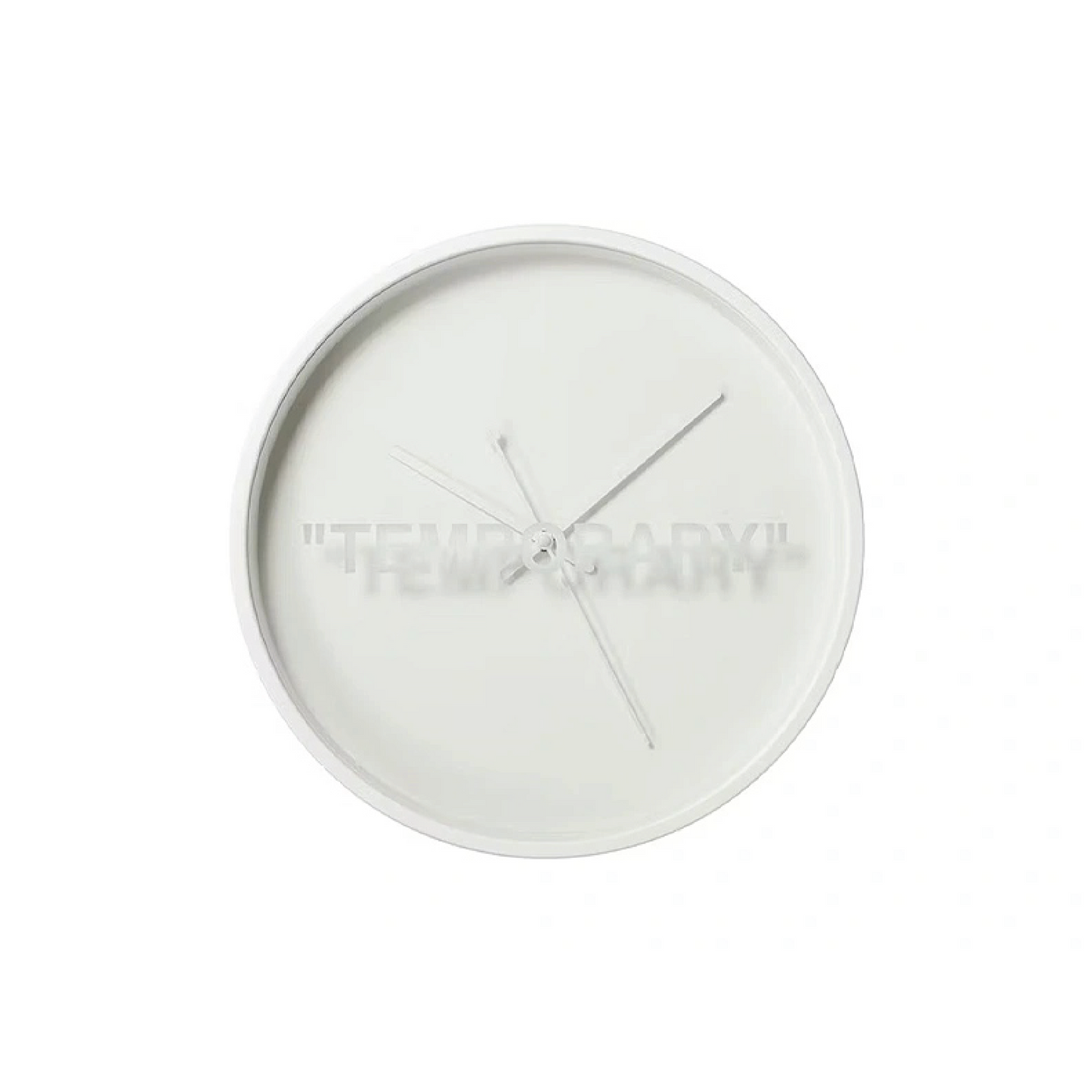 Virgil Abloh IKEA MARKERAD "TEMPORARY" Wall Clock White