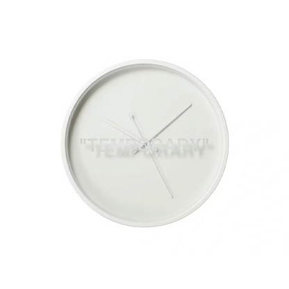 Virgil Abloh IKEA MARKERAD "TEMPORARY" Wall Clock White