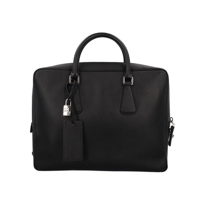 Prada Saffiano Briefcase Leather Black