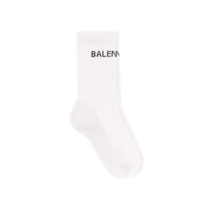 Balenciaga Logo Tennis Socks White
