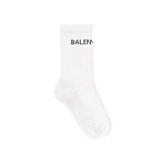 Balenciaga Logo Tennis Socks White