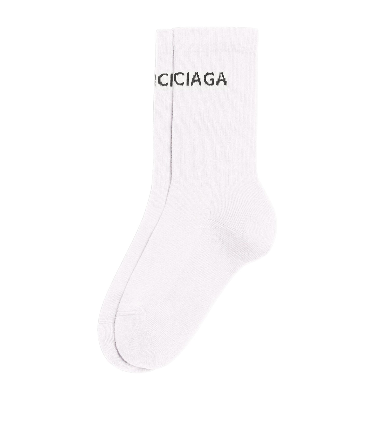 Balenciaga Logo Tennis Socks White