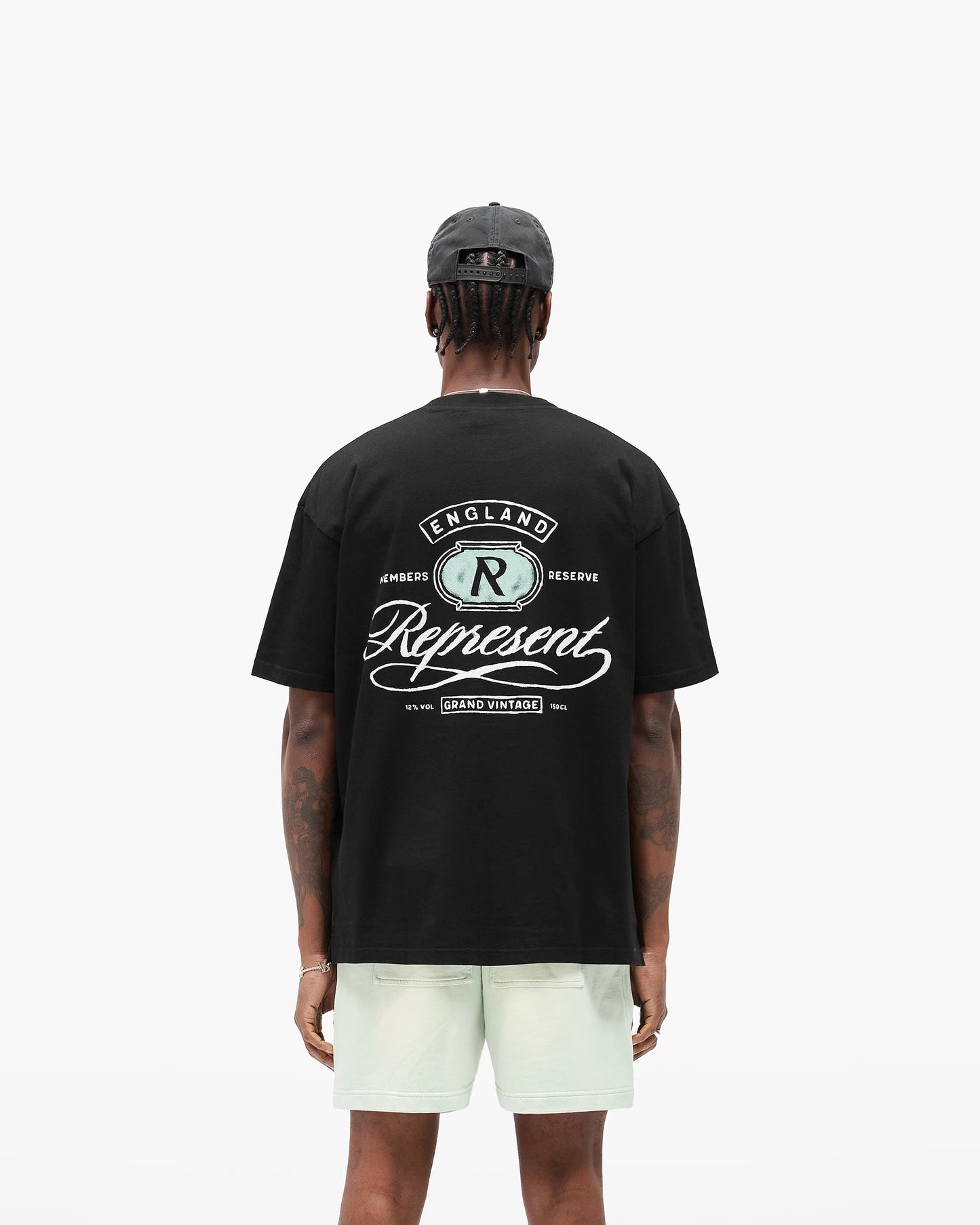 Represent Grand Vintage Hand Drawn T-Shirt Jet Black