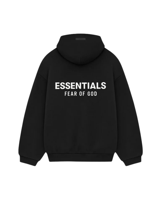 Fear of God Essentials Fleece Hoodie Jet Black Fear Of God Essentials