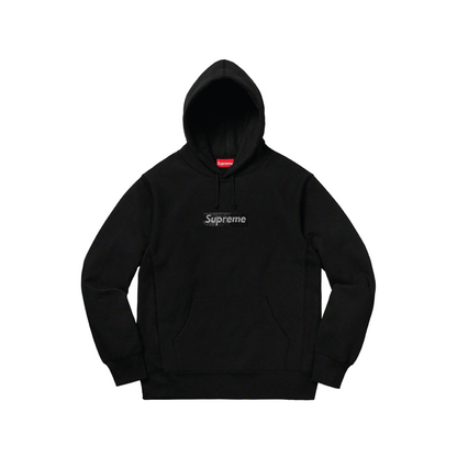 Supreme Swarovski Box Logo Hooded Sweatshirt Black
