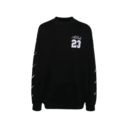 Off White 23 Logo Skate Sweatshirt Black