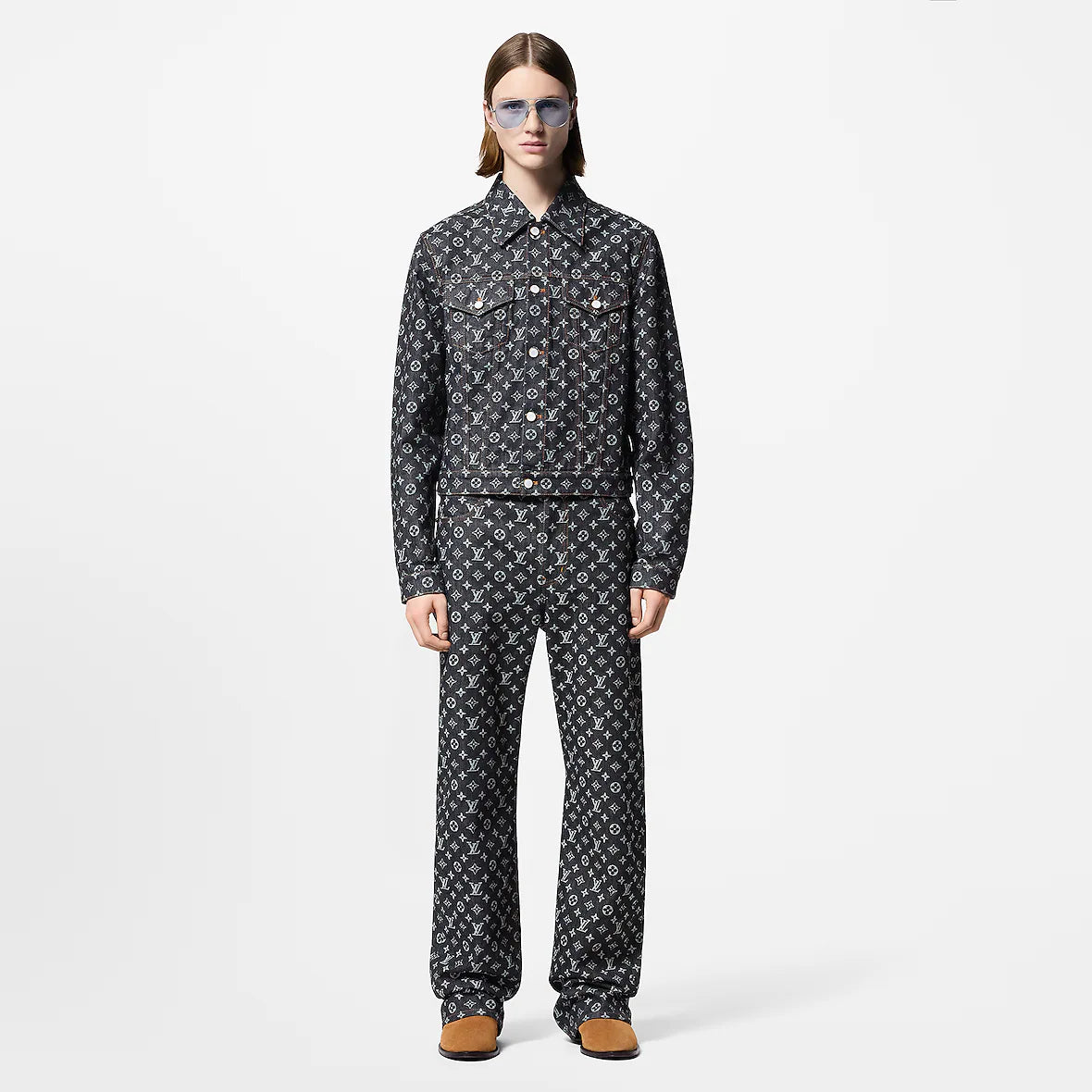 Louis Vuitton Monogram Jacquard Denim Skate Pants