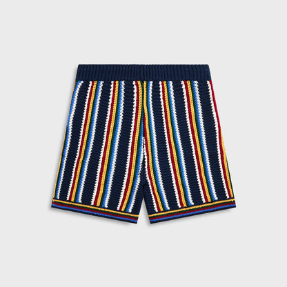Casablanca Crochet Shorts Navy