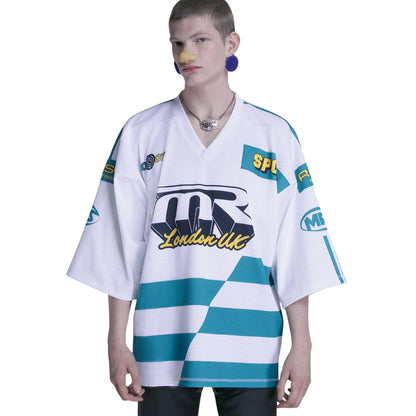 Martine Rose Oversized Football Top White