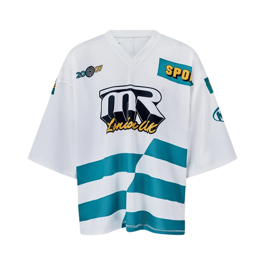 Martine Rose Oversized Football Top White