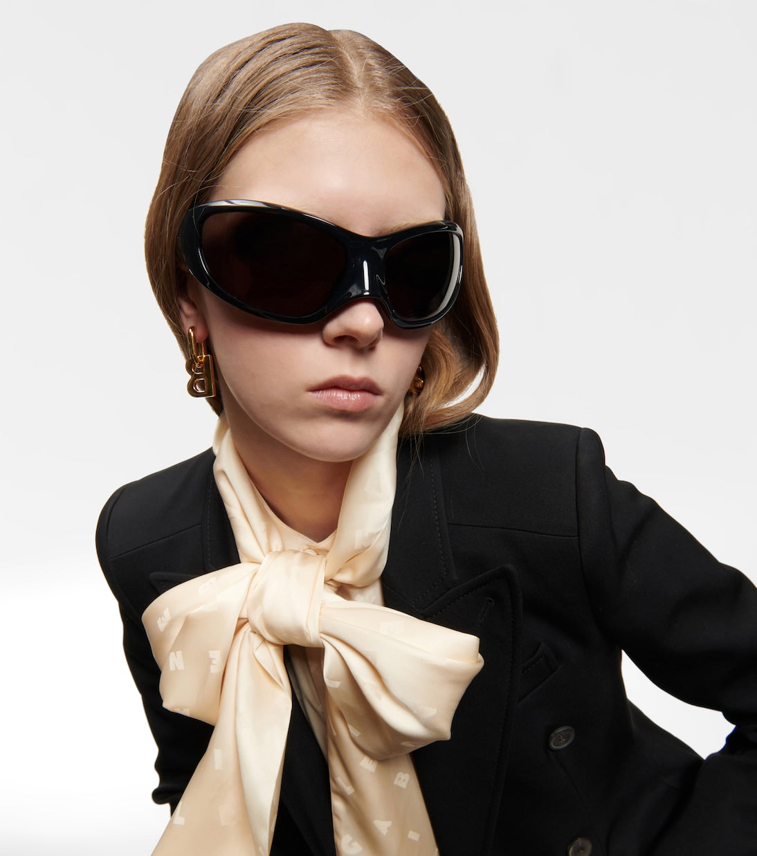 Balenciaga Skin oval sunglasses black