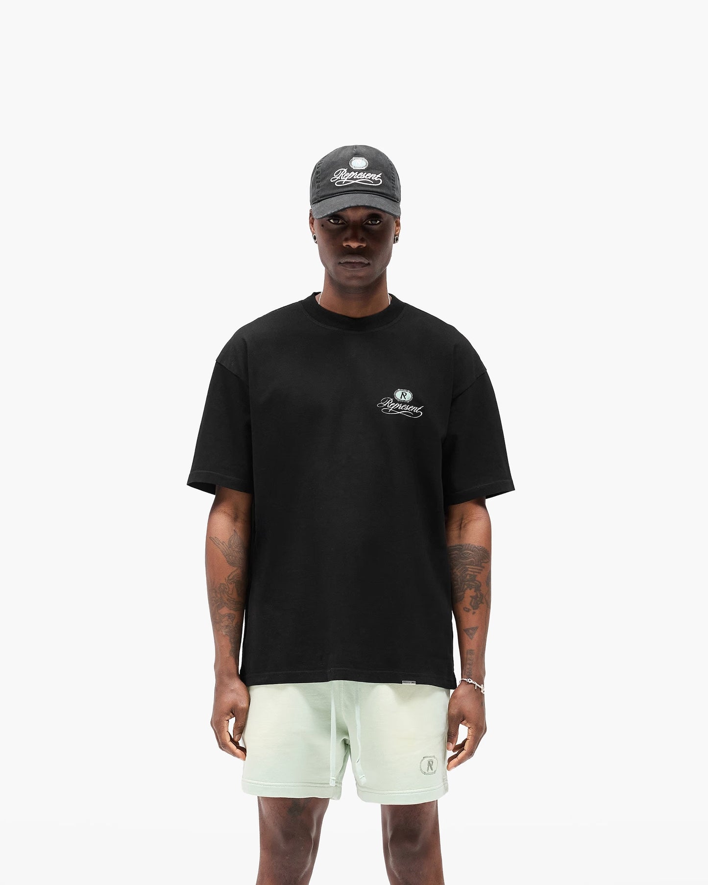 Represent Grand Vintage Hand Drawn T-Shirt Jet Black