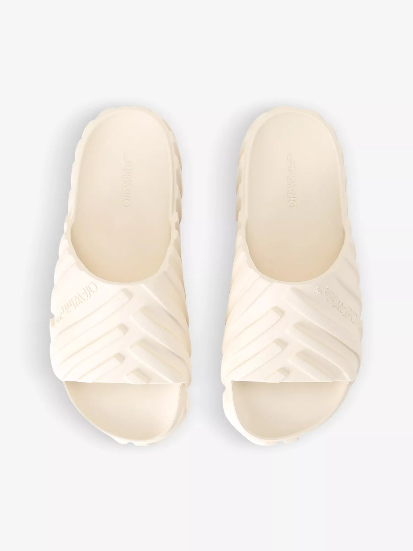 Off White Exploration Angora Rubber Slide Sandals