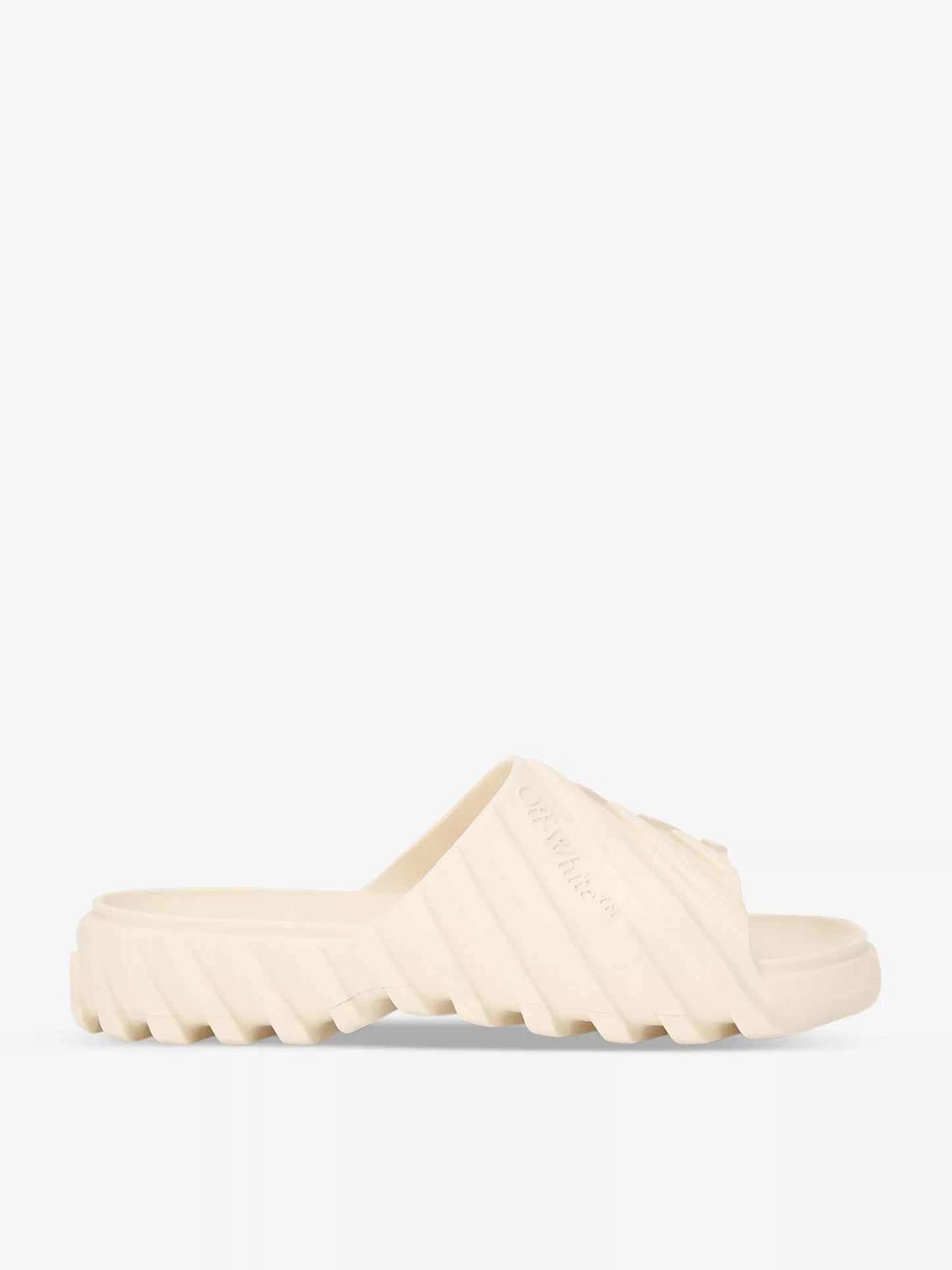 Off White Exploration Angora Rubber Slide Sandals