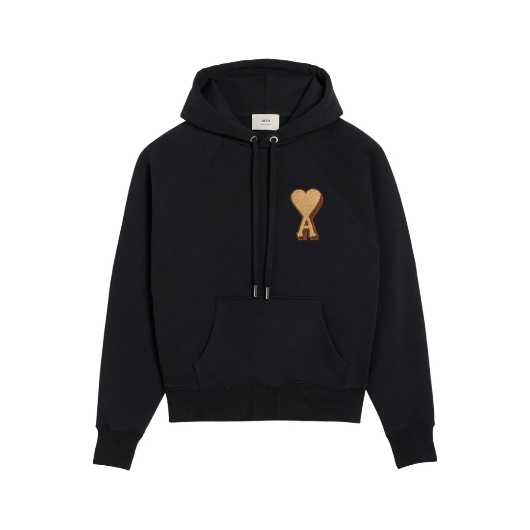 AMI Paris logo-embroidered hoodie