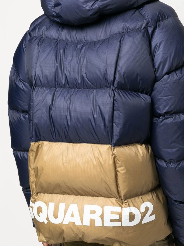 Dsquared2 Nylon Puffer Down Jacket Navy