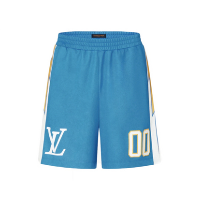 Louis Vuitton Sporty Jersey Short with Patch Blue