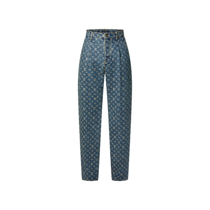 Louis Vuitton Monogram Denim Tailored Pants Indigo