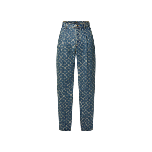 Louis Vuitton Monogram Denim Tailored Pants Indigo