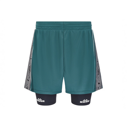 Martine Rose Double Football Shorts Green