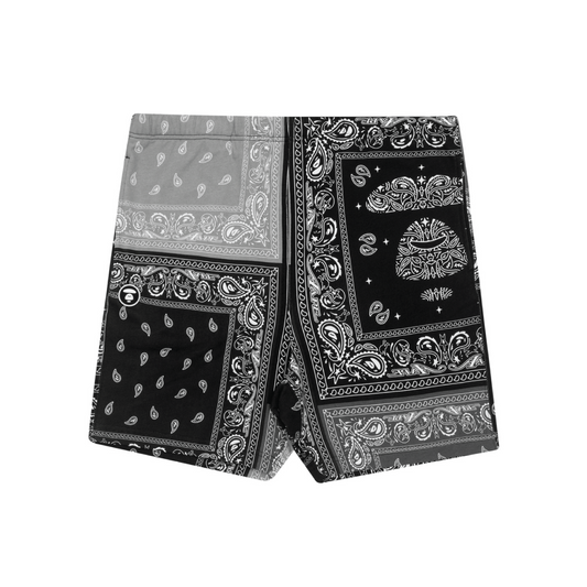 AAPE Bandana Jersey Shorts Black & White