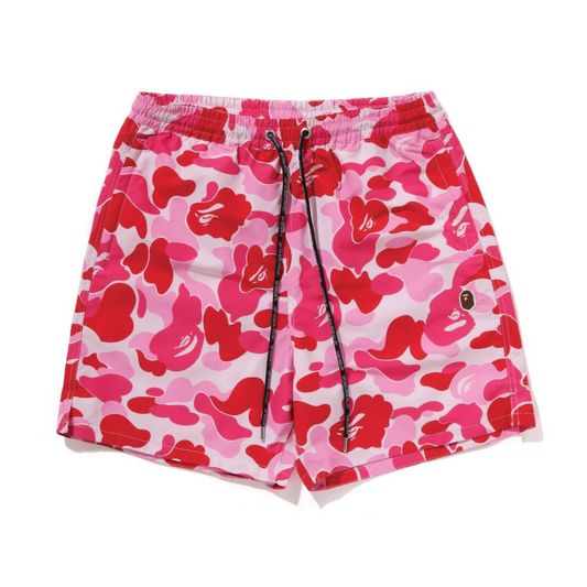 BAPE ABC Camo One Point Relaxed Fit Water Shorts Pink