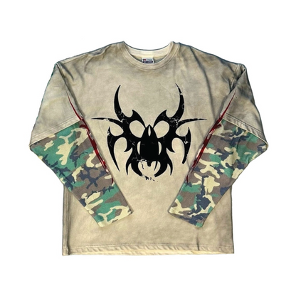 Chew Forever Chainsaw Camouflage Roach Layered Longsleeve