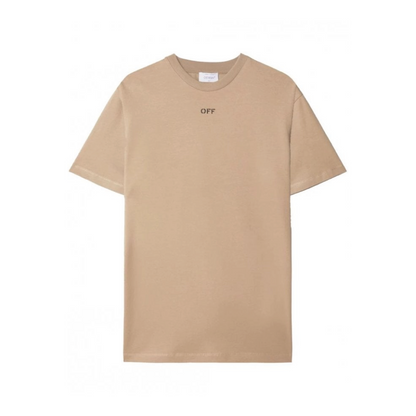 OFF WHITE Off Stitch Slim S/S Tee Beige