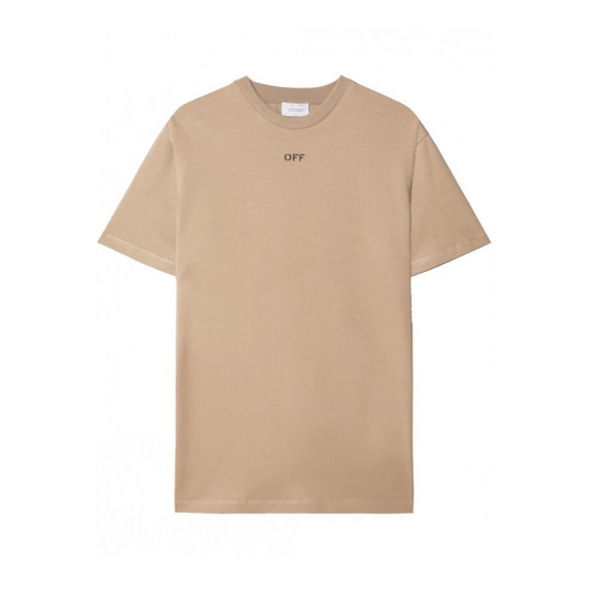 OFF WHITE Off Stitch Slim S/S Tee Beige