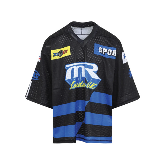 Martine Rose Oversized Football Jersey Top Black