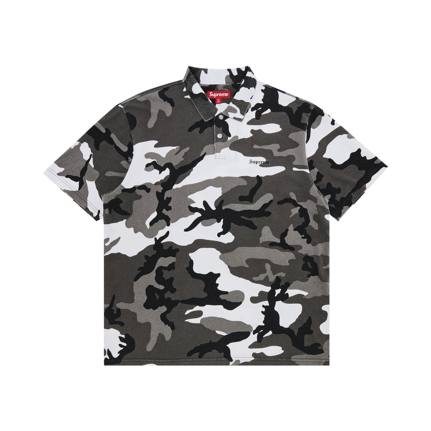 Supreme Washed Camo Polo Snow Camo