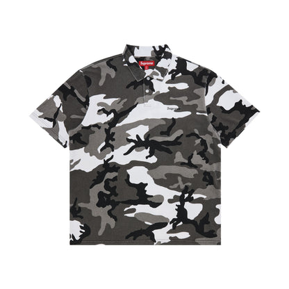 Supreme Washed Camo Polo Snow Camo