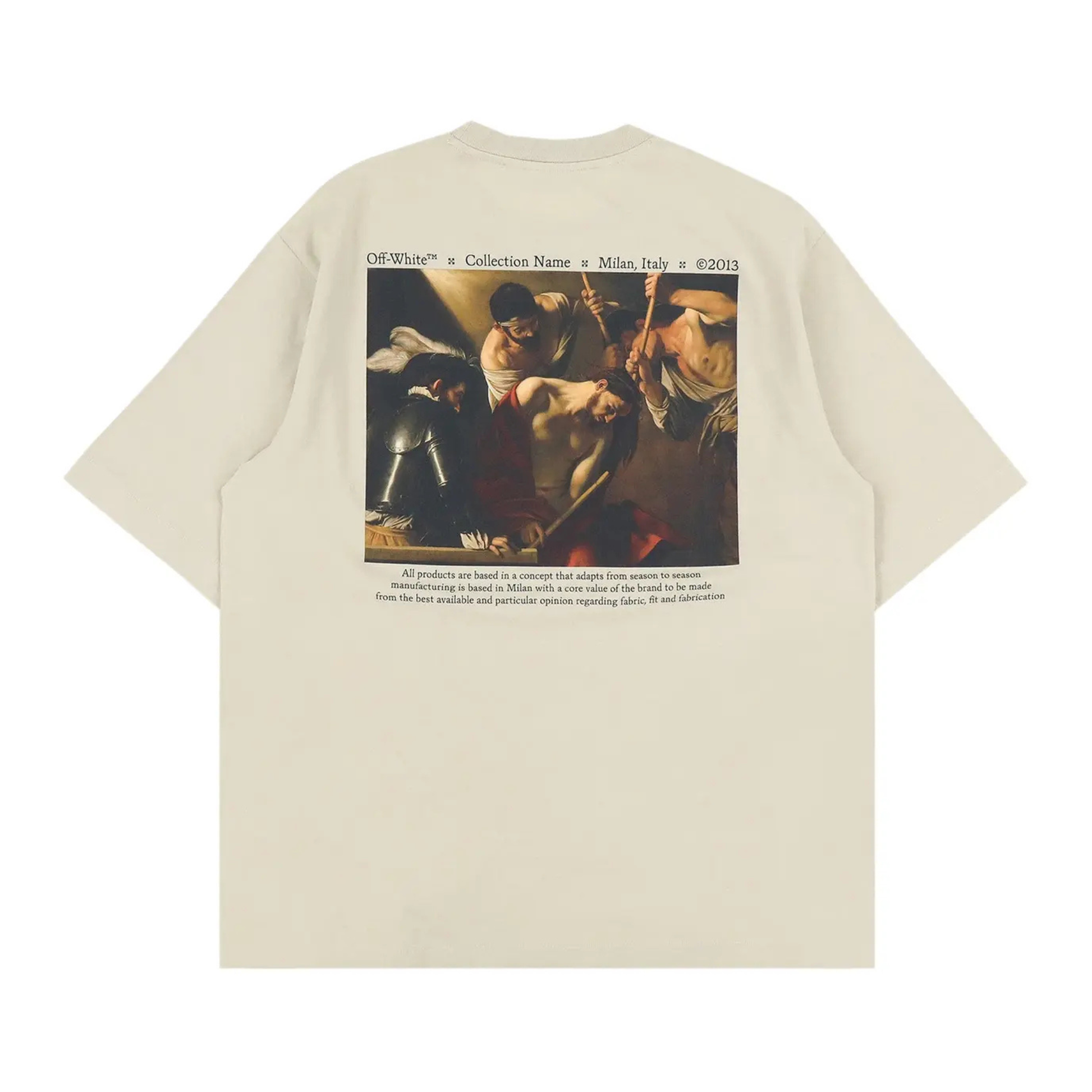 Off-White Caravaggio Crowning Skate Tee Dark Sand Off White