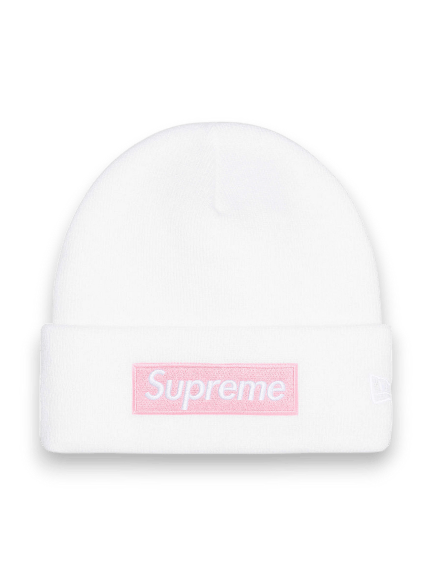 New Era Supreme Box Logo beanie white