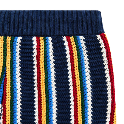 Casablanca Crochet Shorts Navy