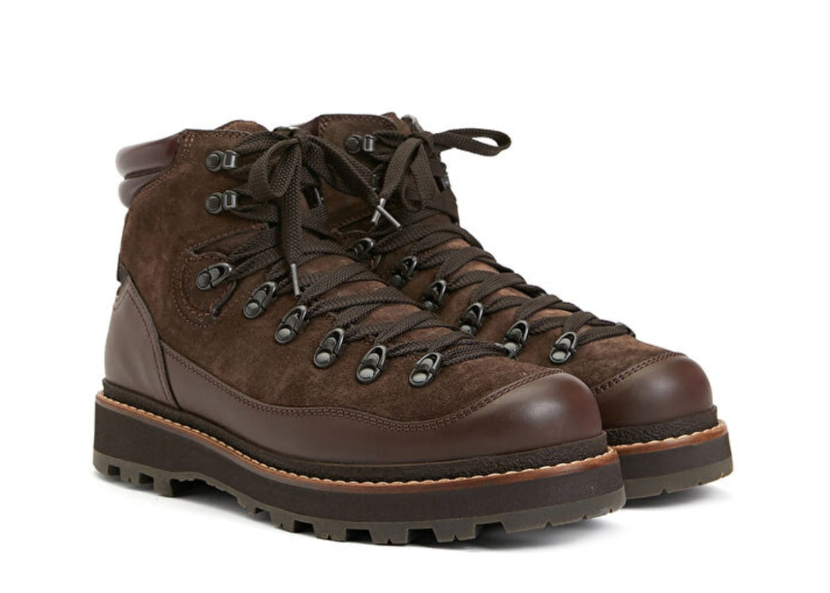 Moncler Peka Hiking Boot Brown Suede