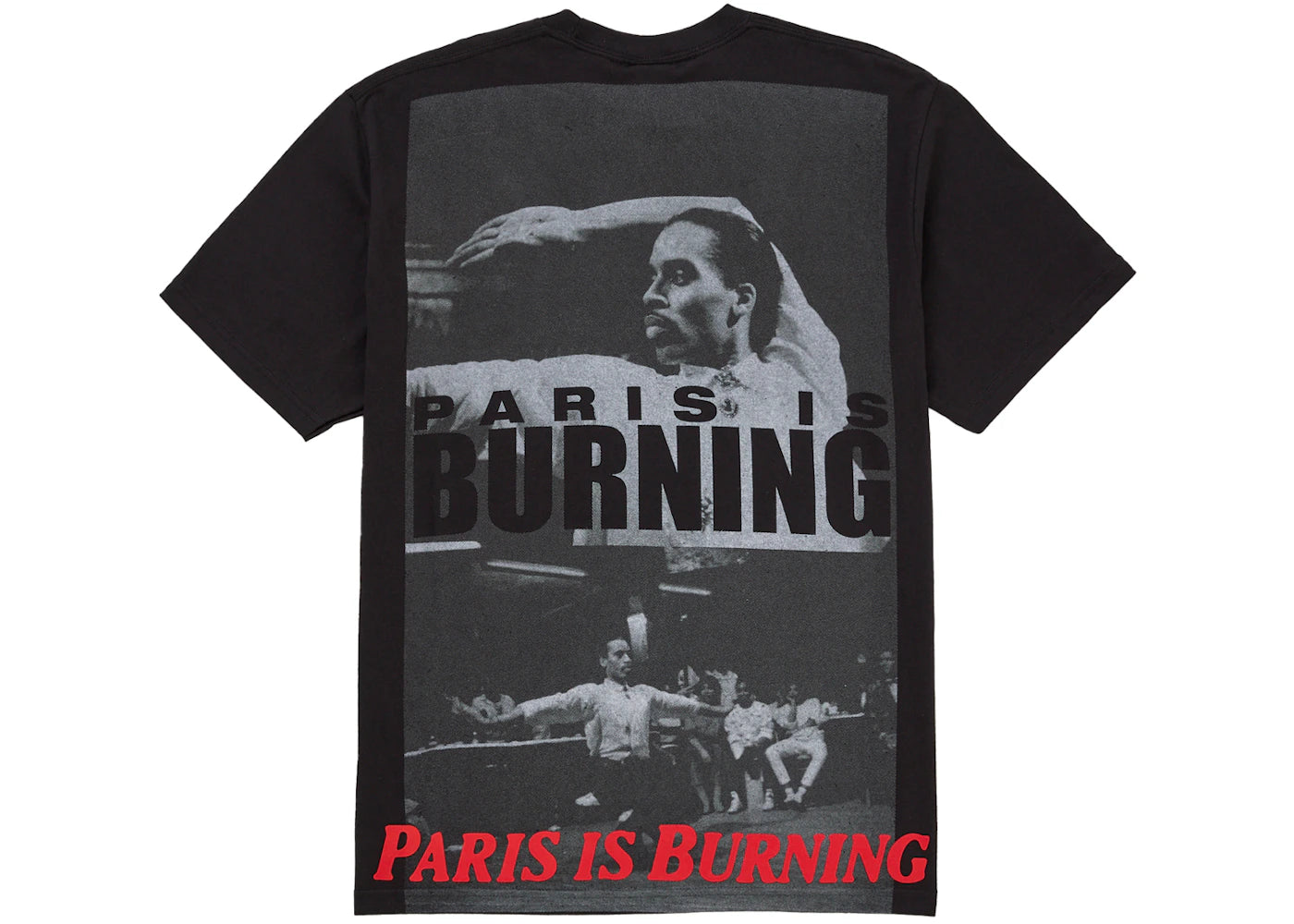 Supreme Paris Is Burning Tee Black