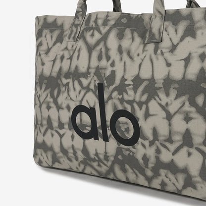 Alo Yoga Iconic Shopper Tote Bag Grey Tiedye