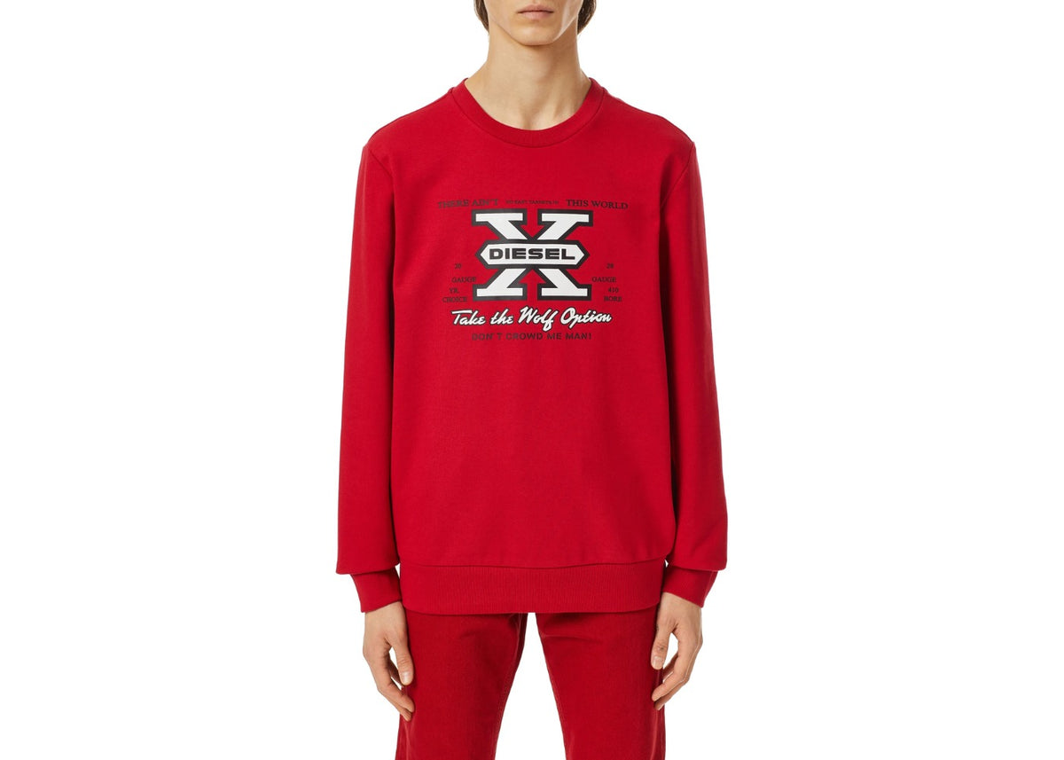Diesel S-GINN-K25 Diesel X Sweatshirt Ribbon Red