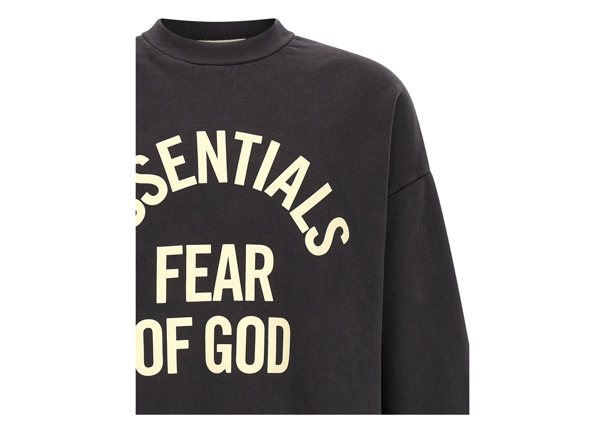 Fear of God Essentials Campus 90's Crewneck Sweatshirt Faded Black