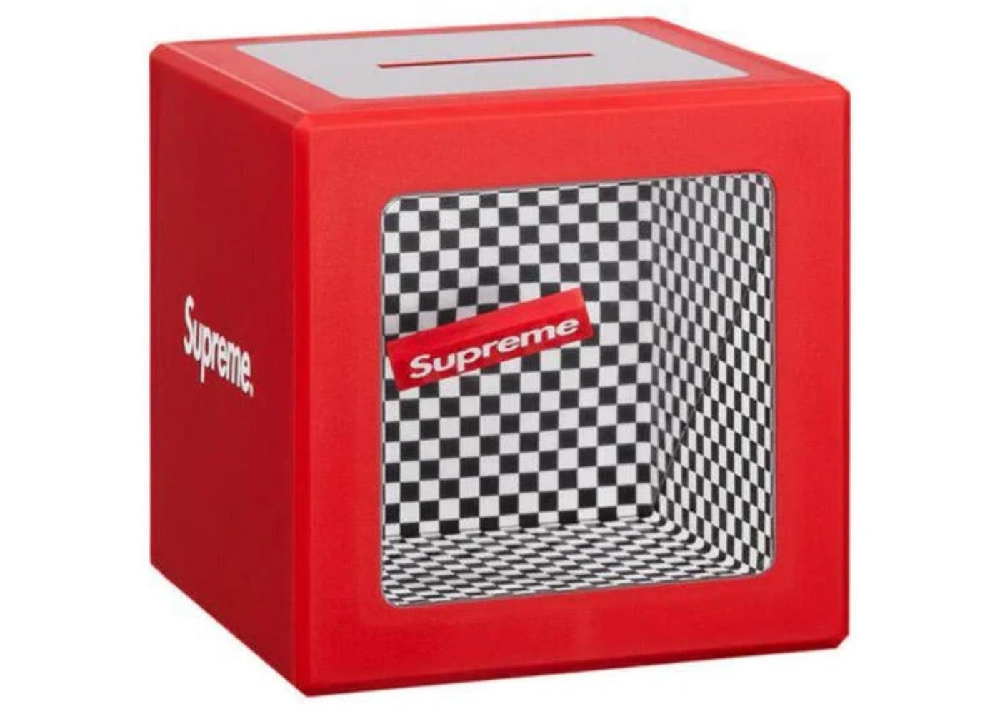 Supreme Illusion Cube Coin Bank Red