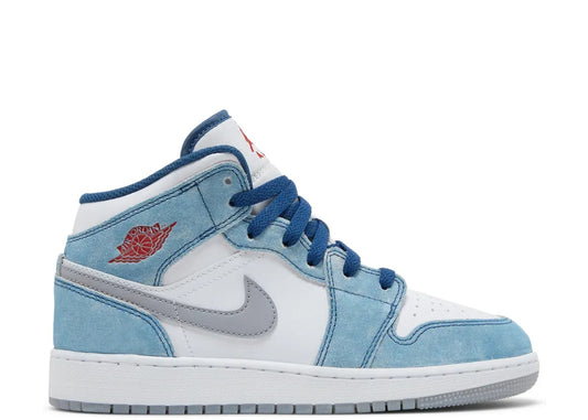 Air Jordan 1 Mid SE French Blue Light Steel (GS)