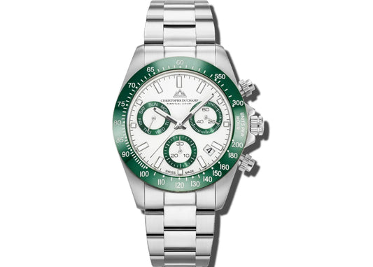 Christophe Duchamp Grand Mont Ceramic - White Dial & 316L Stainless Steel Strap CD7102-02